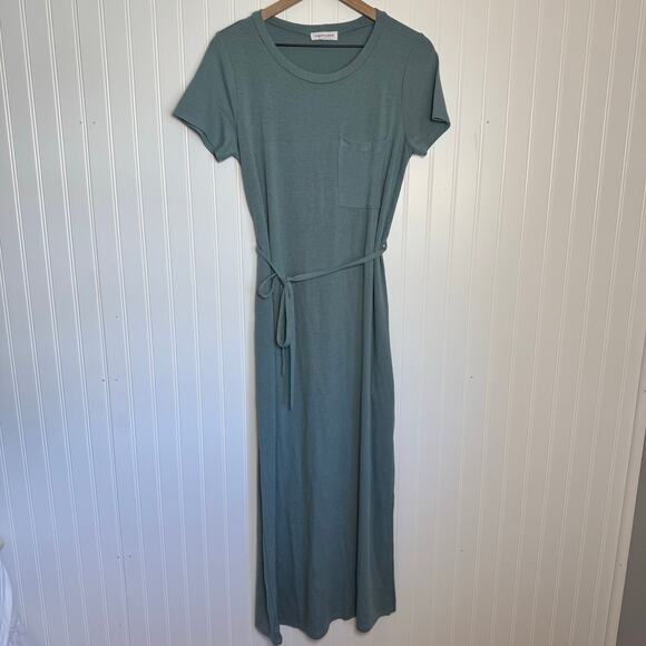 First Love Dresses & Skirts - First Love By Lovelyn Midi Belted Tshirt Dress Slit Women’s Size Small